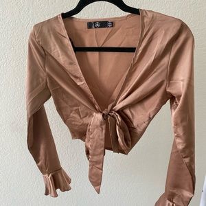Missguided satin crop top